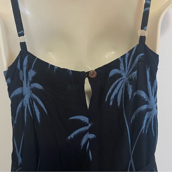 TIKI PALM Black Parrot Palm Tree Print Sequin Maxi Beach Dress - Picture 3 of 12